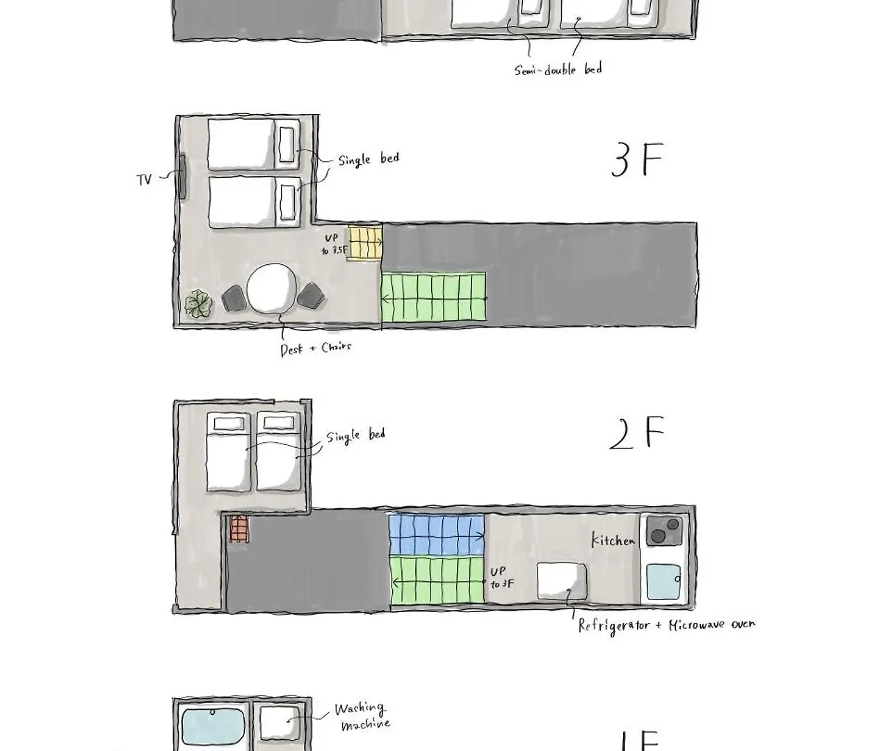 Hotel Bicyclette Sumida Tokyo - 03 Apartment